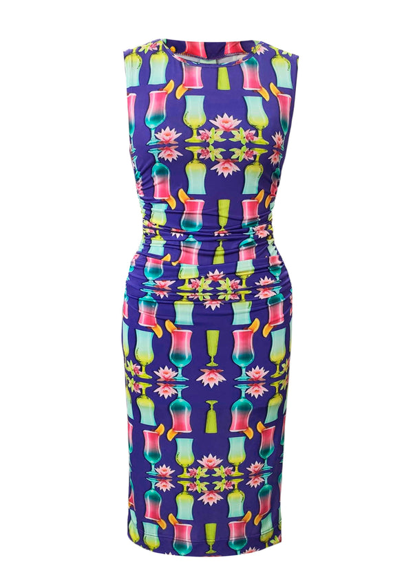 Abito in Jersey elasticizzato mod Mia 14 st stampa Cocktail