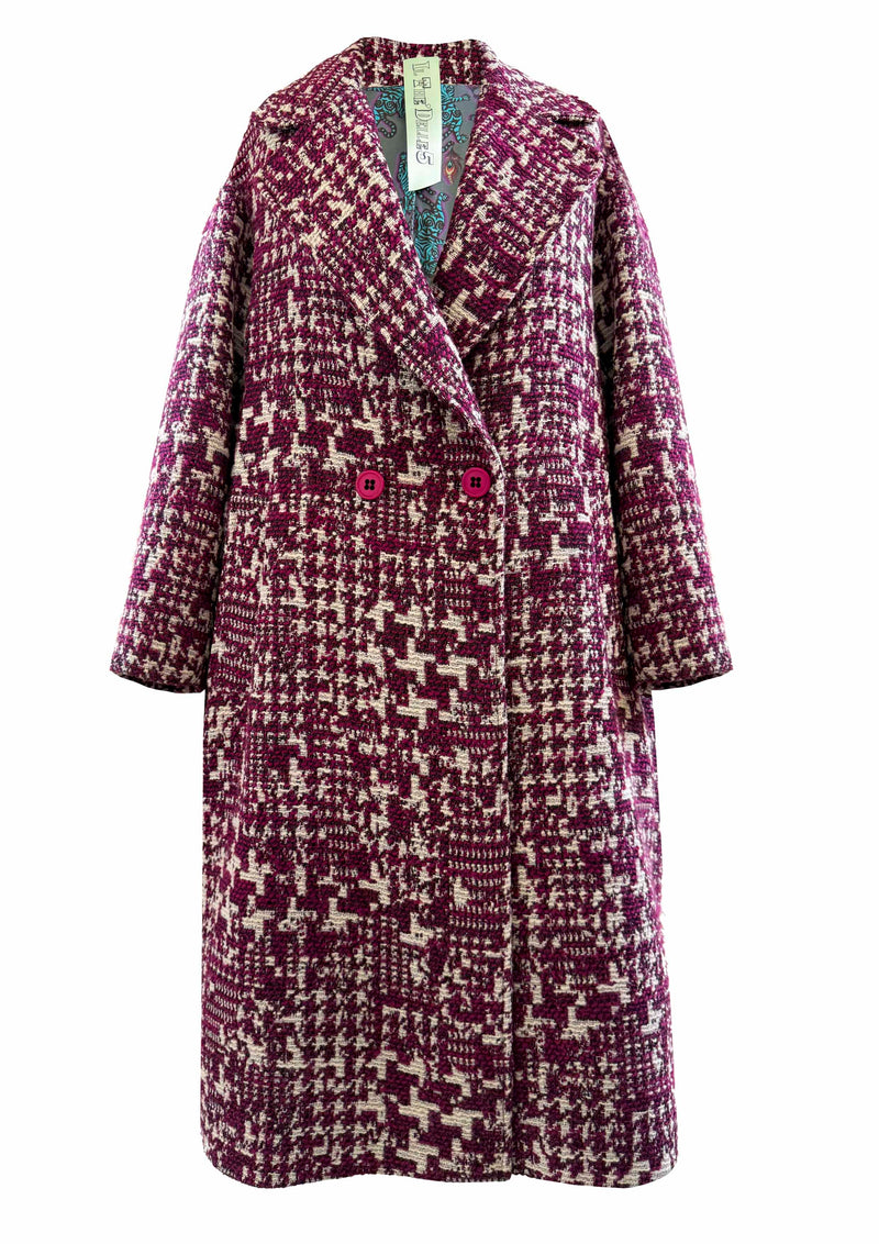 Cappotto in lana pied de poule