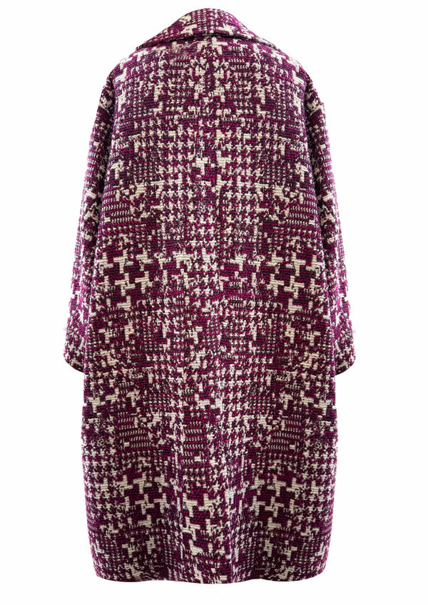 Cappotto in lana pied de poule