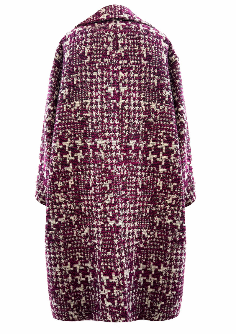 Cappotto in lana pied de poule