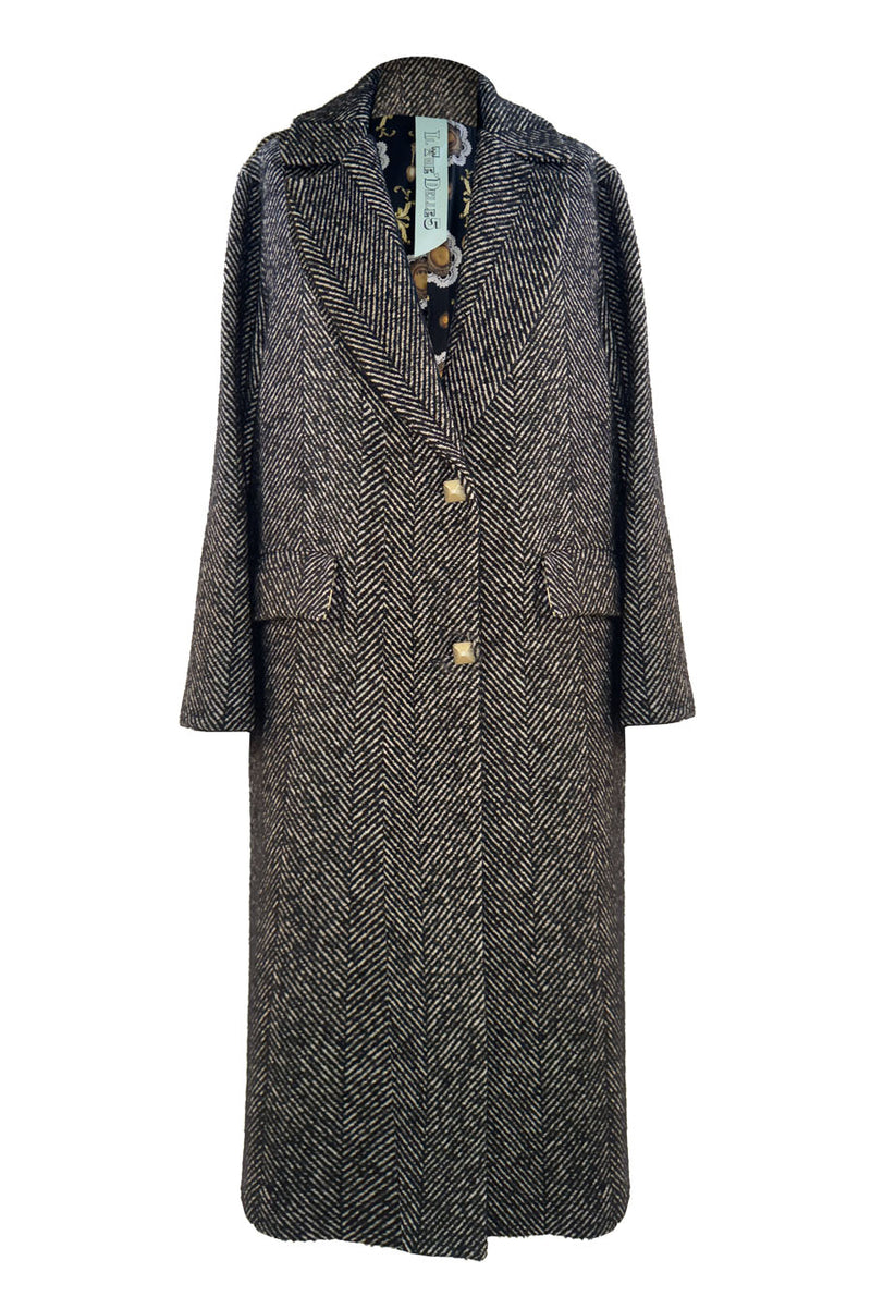 Wool Herringbone Coat