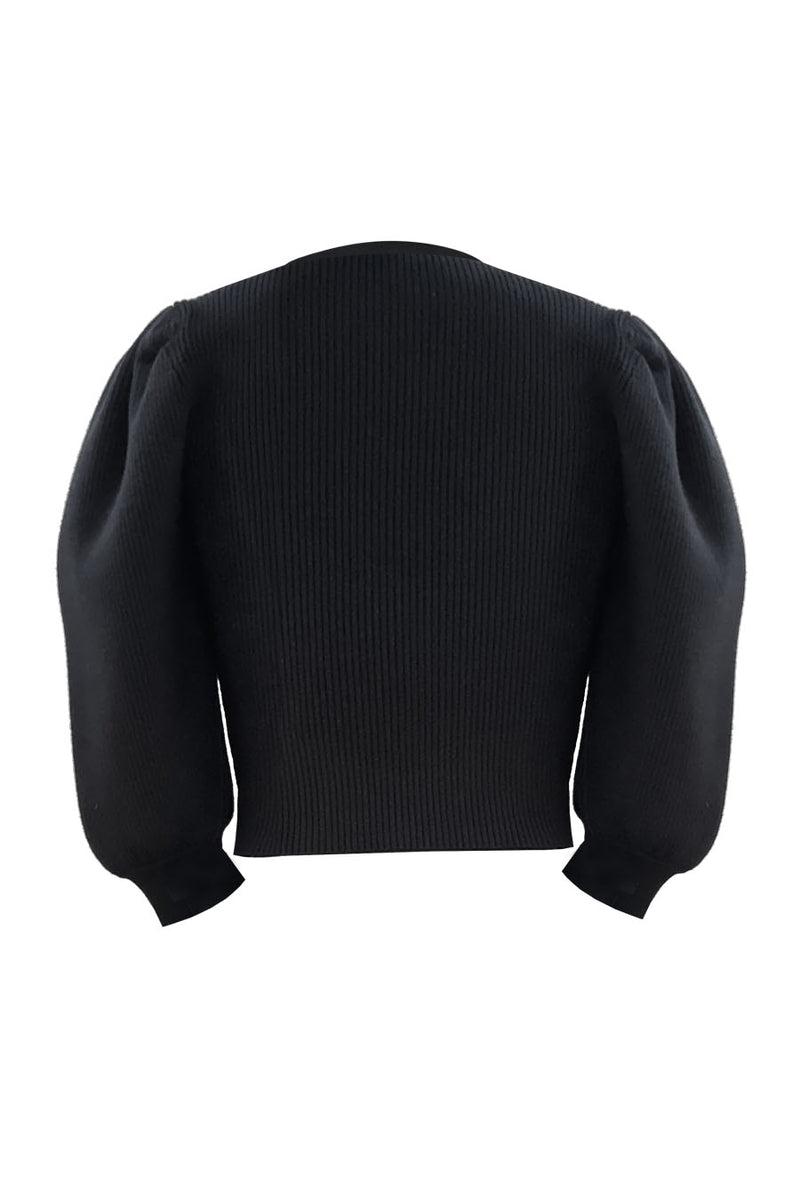 Ribbed neck sweater